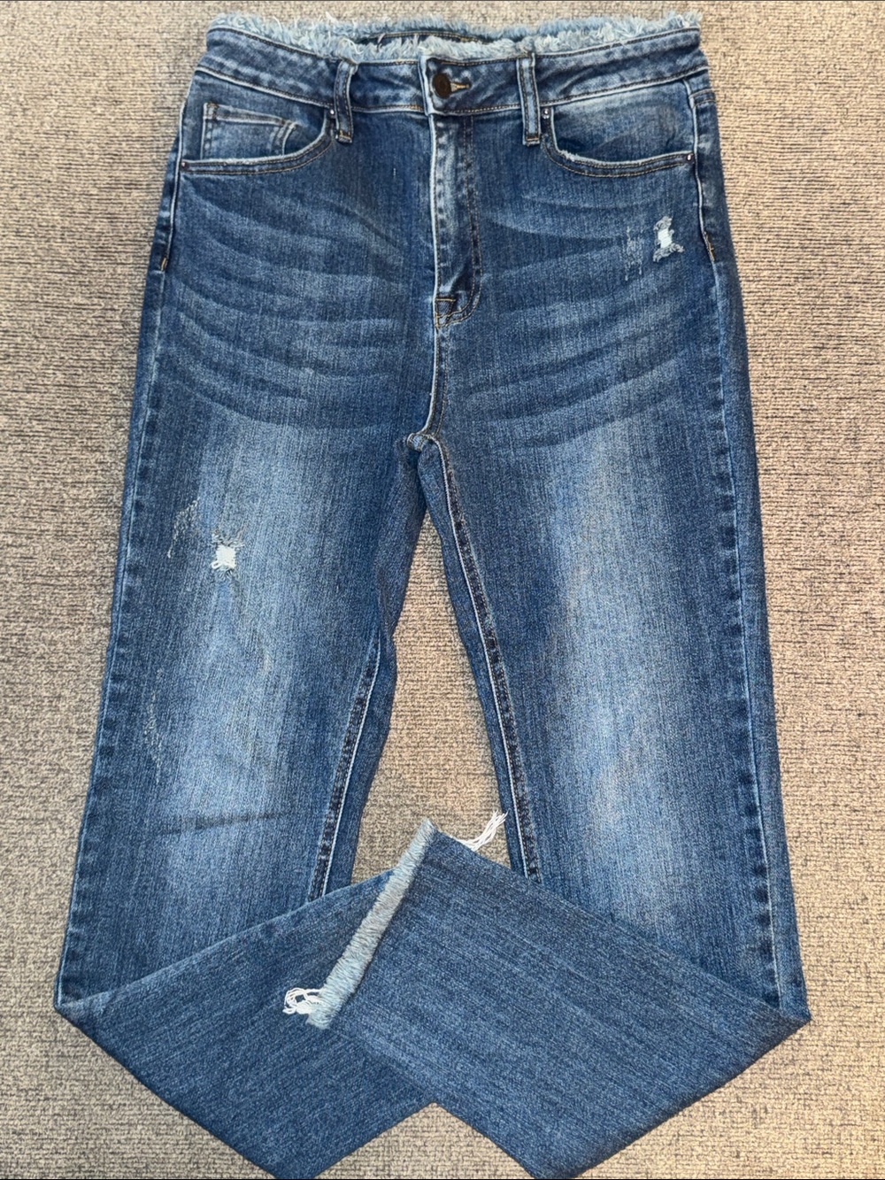 Risen High-rise Distressed Jeans